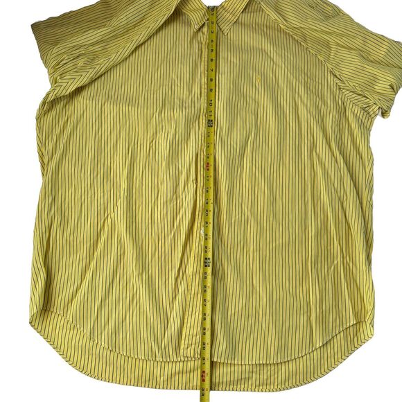 Ralph Lauren Golf Long Sleeve Button Up Yellow Striped Tilden Shirt XXL - Picture 6 of 13